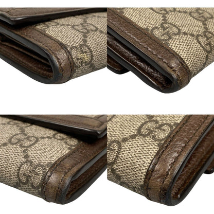 Gucci Ophidia GG Continental Wallet Sherry Line GG Supreme Long Wallet