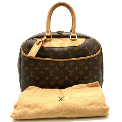 Louis Vuitton Deauville Tote Bag Monogram Canvas Nubuck M47270 Brown Vi0938