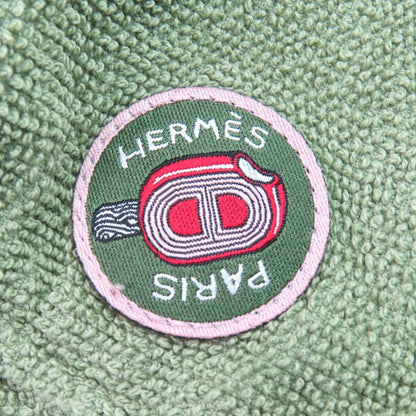 Hermes Harper 100% Cotton Funny Ice Creem Patch Pile Hat Greenish 59 Made In