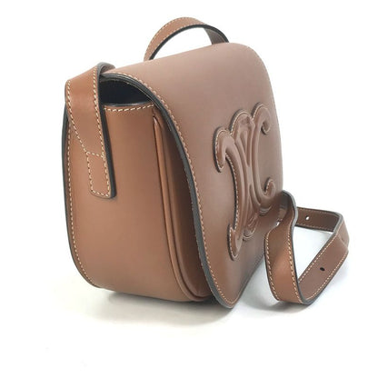 Celine Shoulder Bag Folco Cuir Triomphe 198263du3 Leather Tan Brown