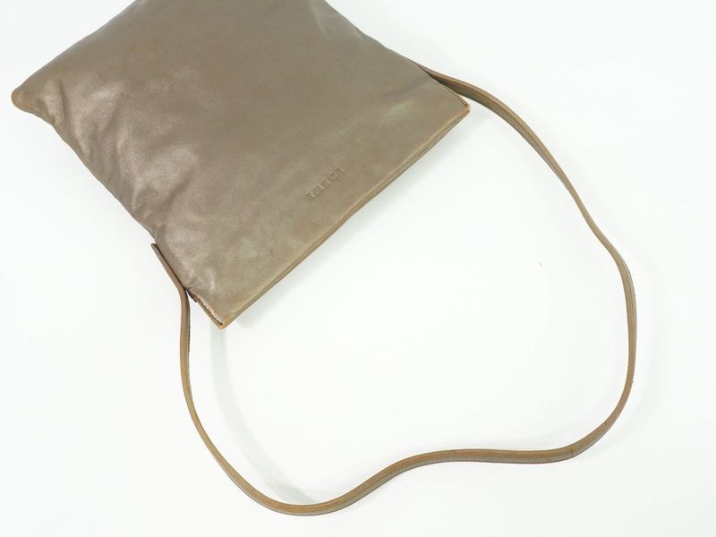 Authentic Loewe Leather Shoulder Bag Brown Bag Pre-owned [follow-up Discount