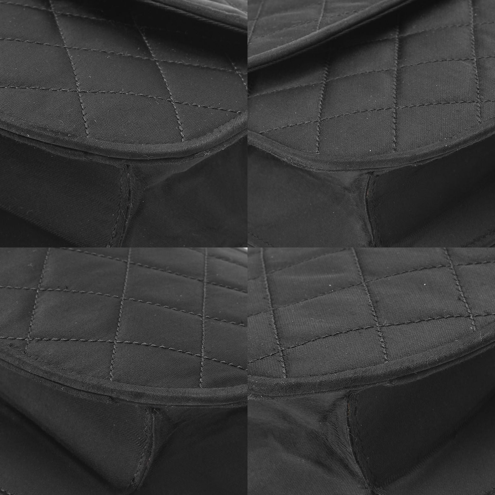 Chanel Matelasse Paris Limited Chain Shoulder Satin Black With Gold And Silver