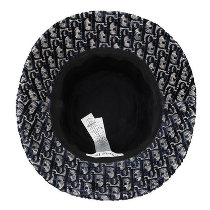 Dior Hat Oblique Trotter Velour 58 Hat Navy Red