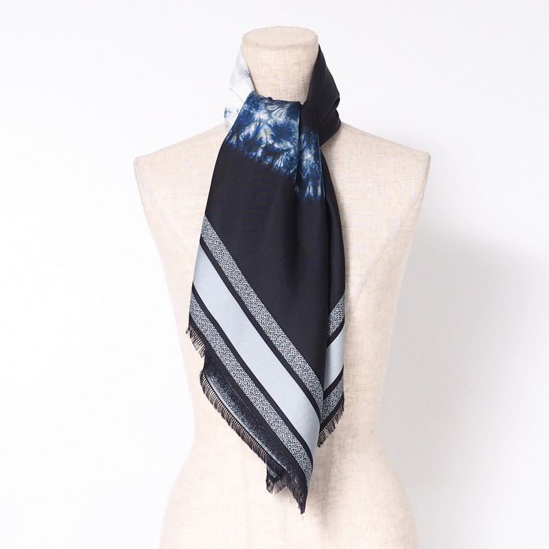 DIOR Scarf Tie Dye Motif Large Scarf Shawl Made In Italy 20241028