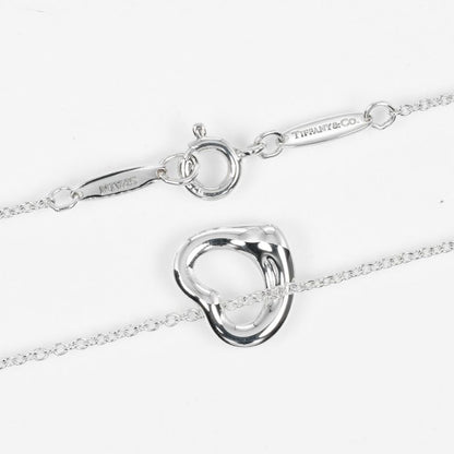 Tiffany & Co Open Heart 11mm (0.43in) Model Silver 925 Ladies 2.1g Necklace