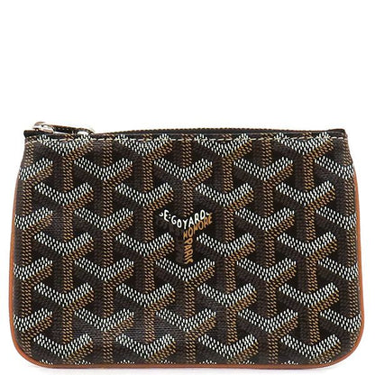 Goyard Pouch Senna Goyard Ine Canvas Black and Natural Silver Hardware Black