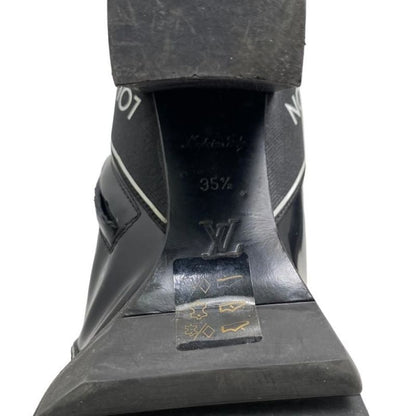 Louis Vuitton Star Trail Ankle Boots 35 1 2 Black White Logo Line Louis Vuitton