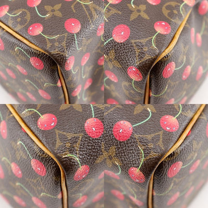 Louis Vuitton Speedy 25 Cherry Takashi Murakami M95009 Monogram Canvas Brown