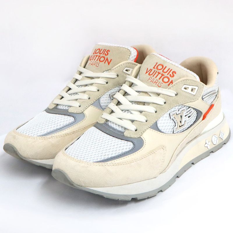 Louis Vuitton Runaway Line Sneakers 7 26.0cm (10.24in) Low Cut Beige