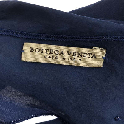 Bottega Veneta - Silk 100% Silk Ruffle Collar Blouse Top - 40 - Blue - Women