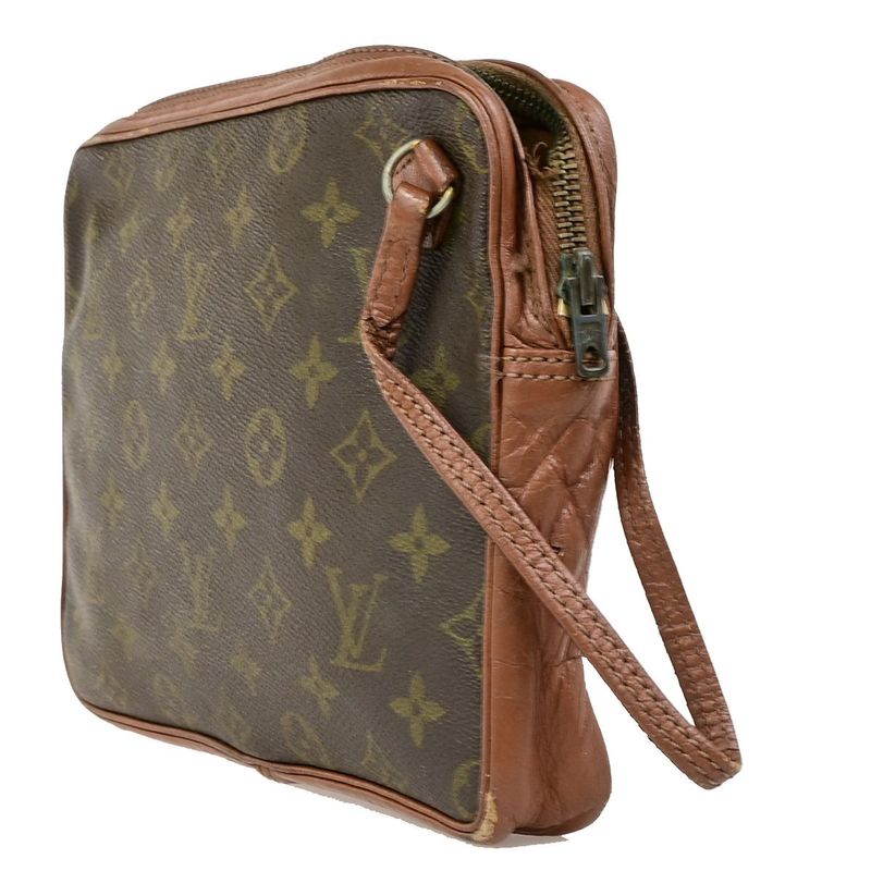 Louis Vuitton Clutch Bag Pochette Sport Monogram Second Bag Brown 01bs073