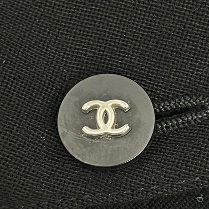 Chanel 96P Skirt Coco Button Wool Black