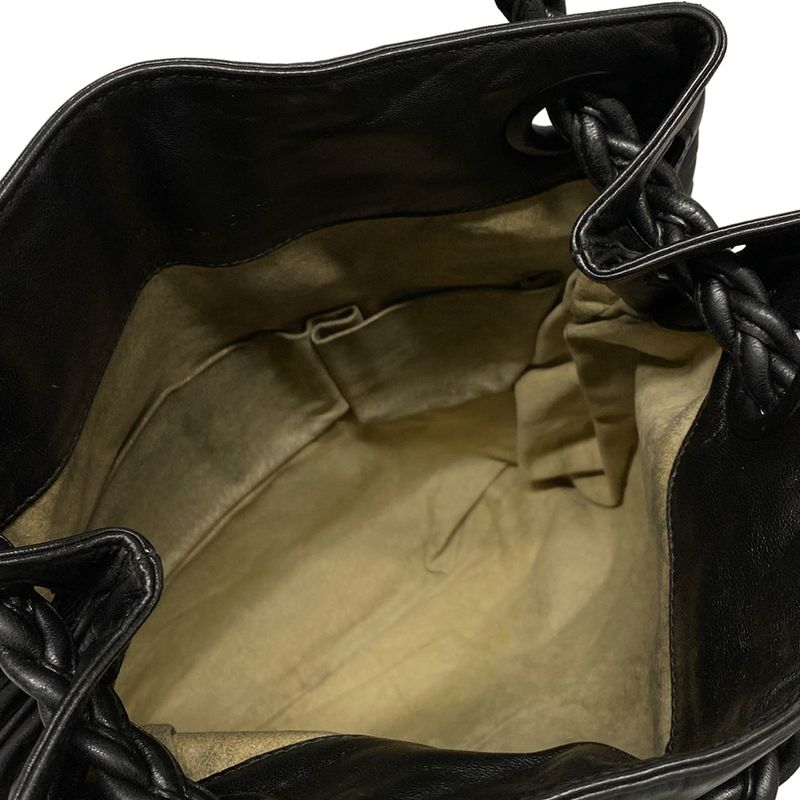 Bottega Veneta Julie Intrecciato 204451 Black Leather