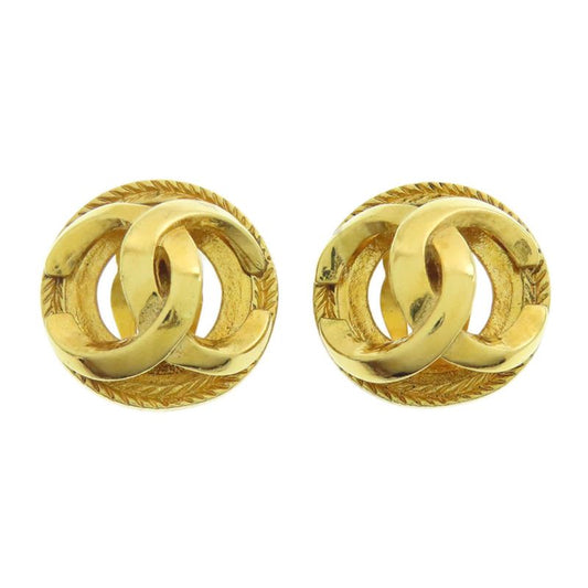 Chanel Coco Mark Earrings Metal Ladies