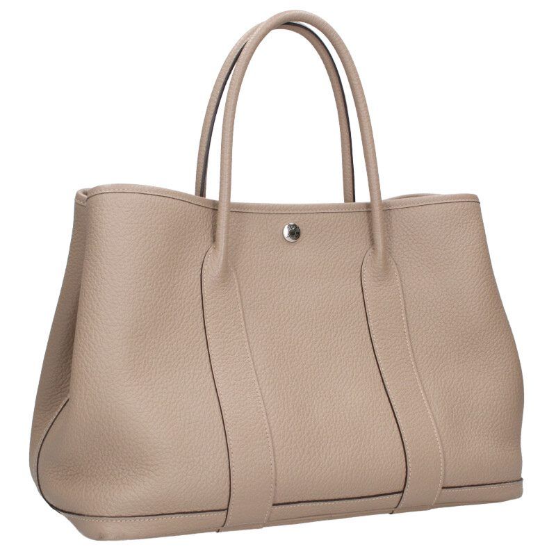 Hermes Garden Party PM X Engraved Leather Handbag Men 36
