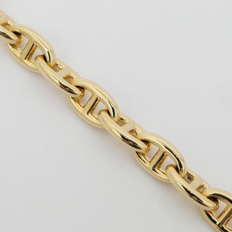 Hermes Chaine D'ancre MM Bracelet 750 YG Yellow Gold 14 Pieces 77.5g