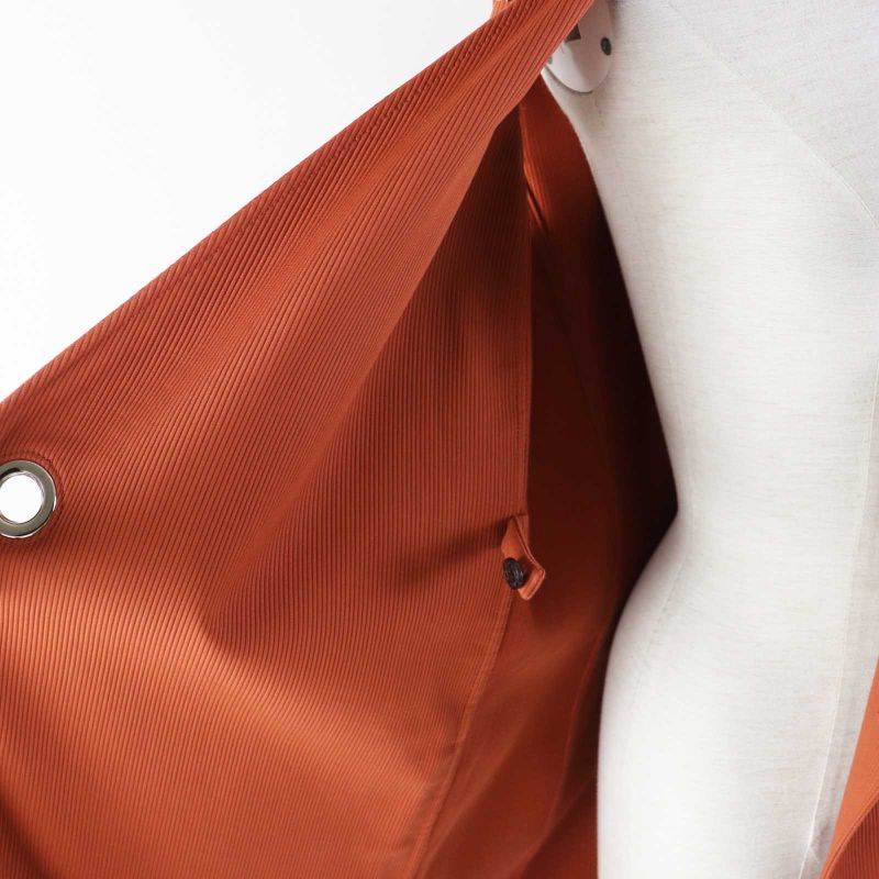 Hermes 22SS 2e0527d6 Silver Hardware ROBE Portefeuille Dress Terracotta 38