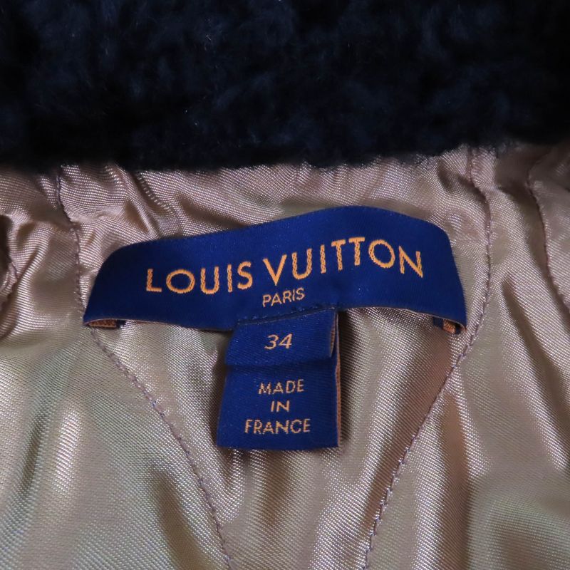 Louis Vuitton 22AW Alpine Jacquard Zip-up Jacket Black 34 Made In France