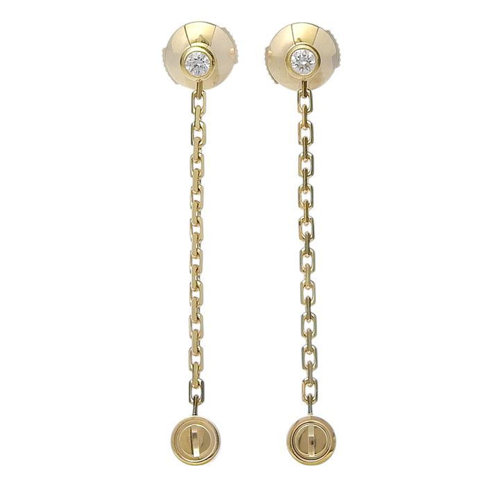 Cartier Love Diamond Earrings 18K Yellow Gold 750 Yellow Gold Diamond Earring