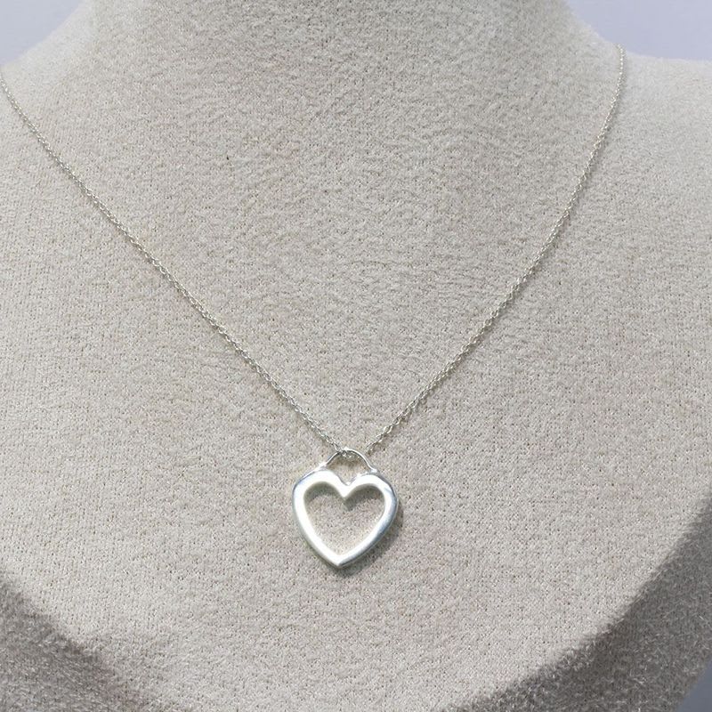Tiffany & Co Necklace Heart Pendant Silver 925 D9979