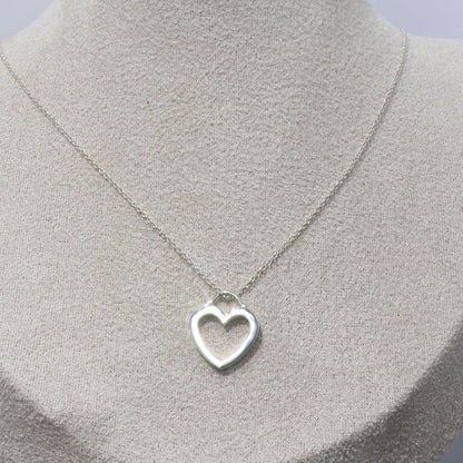 Tiffany & Co Necklace Heart Pendant Silver 925 D9979
