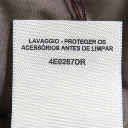 Hermes 24SS 4e0267dr Logo Rubber Patch Zip Up Quilted Vest Brown Orange 36 Made