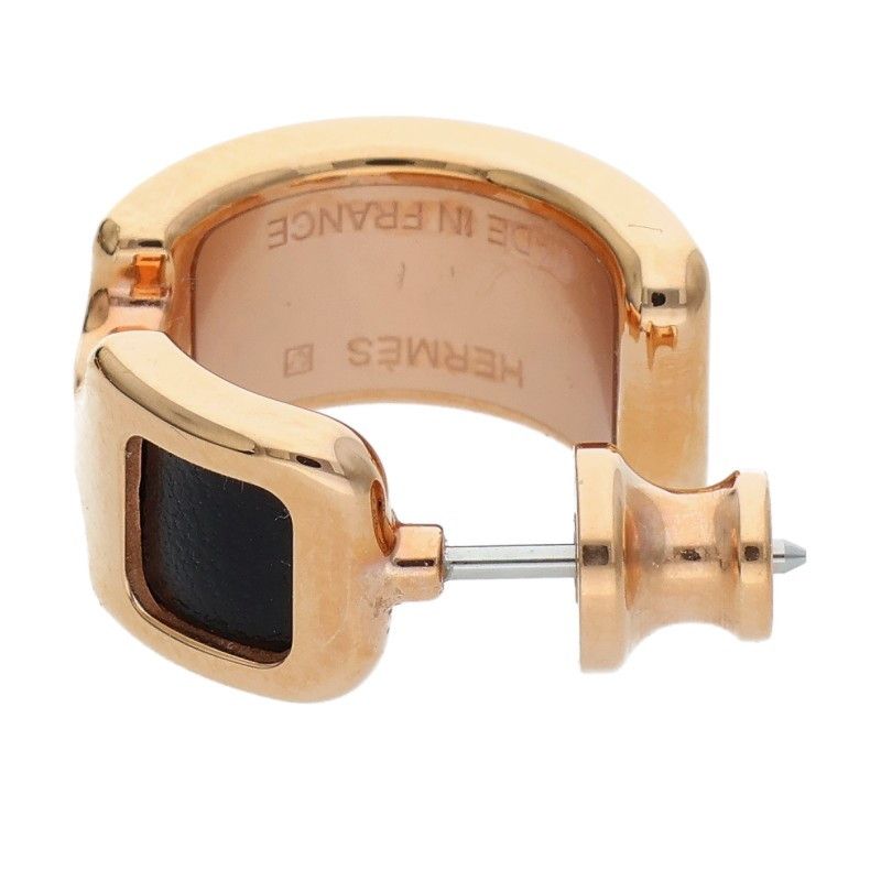 Hermes Olympe PM Box Calf Hoop Earrings Men's