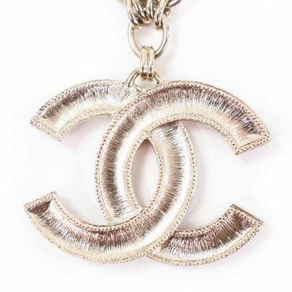 CHANEL A23C Large Rainbow Rhinestone Coco Mark Chain Necklace Multi Gold With