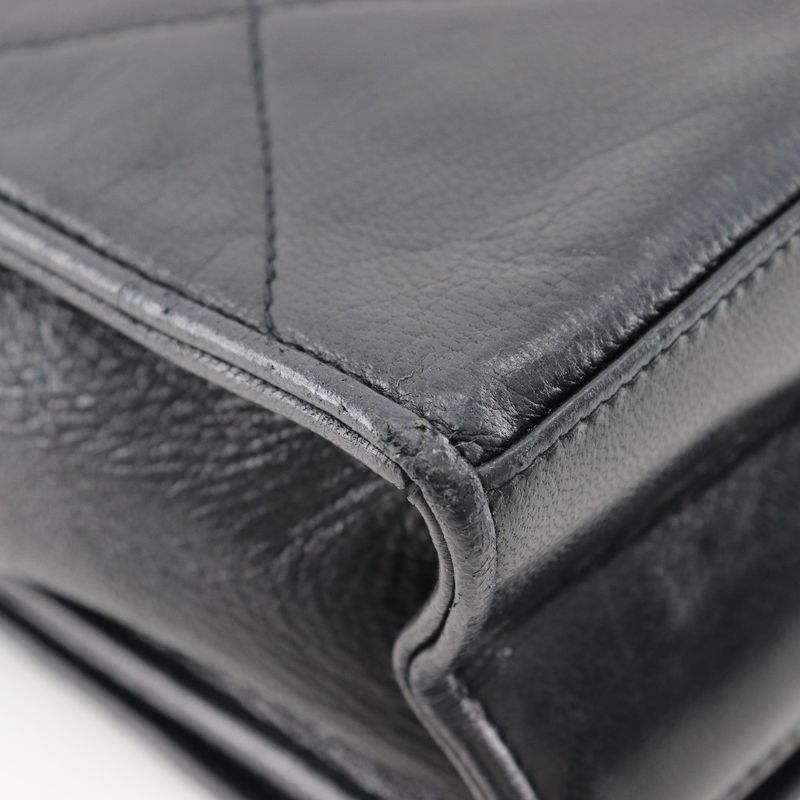 Chanel Chain Shoulder Diamond Stitching Matelasse Lambskin Black Ladies