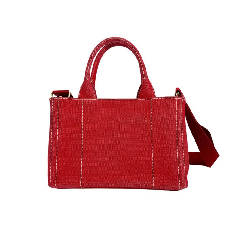 Prada Bn2439 Mini 2-way Canapa Tote Bag Prada Red