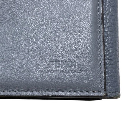 Fendi Fold Wallet Gray Peekaboo 8m0438 Excellent Condition Leather
