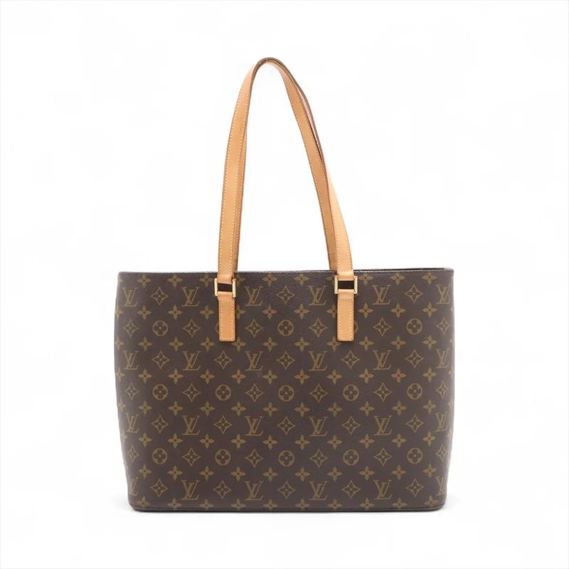 Louis Vuitton Monogram Luko M51155 Leather Tote Bag Shoulder Hand A4 Brown