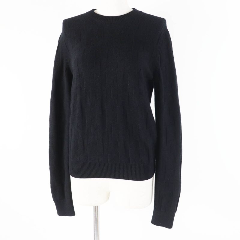 Hermes 23AW 3h2617d4 Virgin Wool H Motif Crewneck Long Sleeve Knit Pullover
