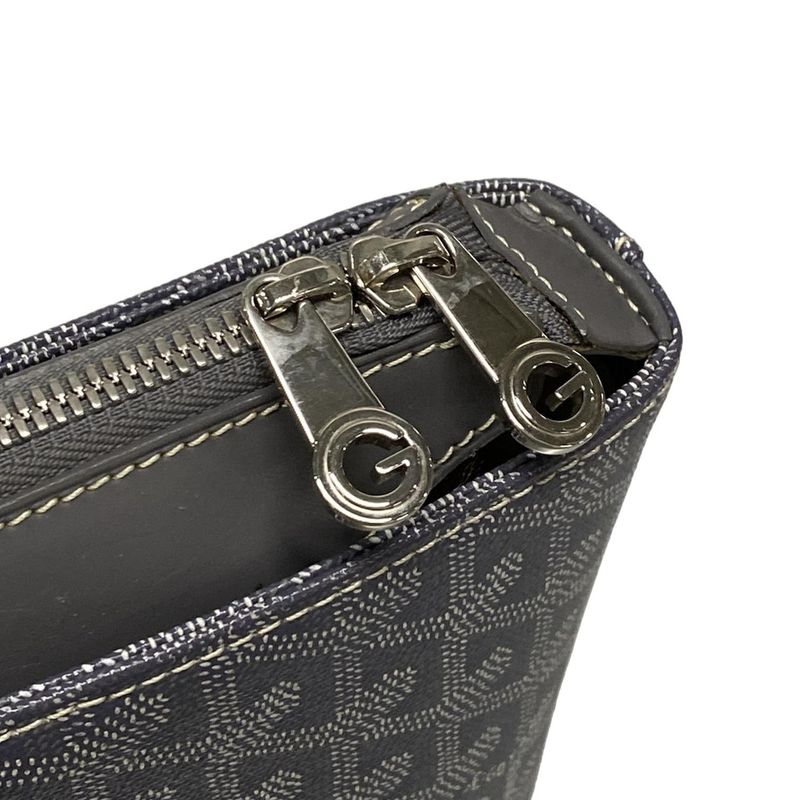 Goyard Shoulder Bag Mali Gallant MM Gray Leather