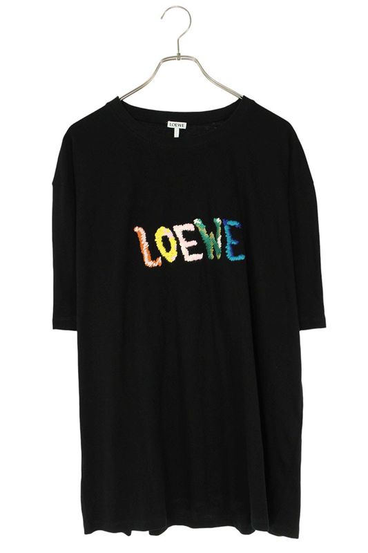 Loewe H526y22xbf Multicolor Logo Embroidered T-shirt For Men