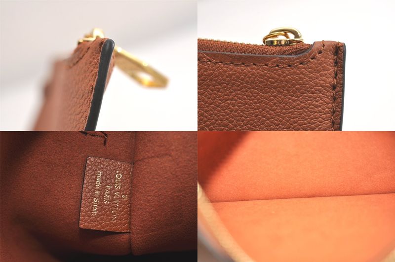 Louis Vuitton Monogram Empreinte Neverfull Pouch Wallet Brown LV 3391n