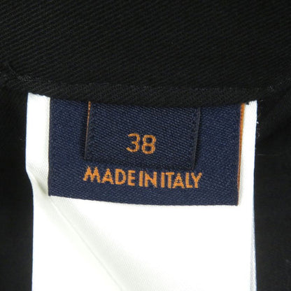 Louis Vuitton 22AW Linen Blend Logo Silver Plate Cargo Shorts Black 38 Made In