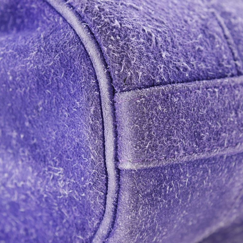 Hermes Market GM Suede Purple 0L Women's Shoulder Bag