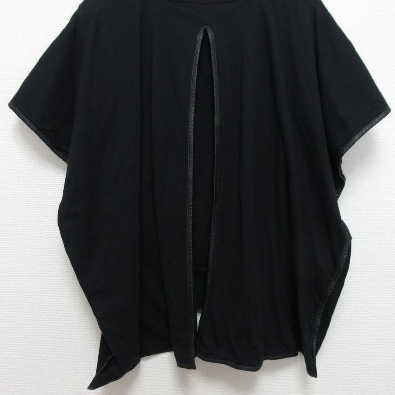 Good Celine Phoebe Period Leather Trim Layered Cut and Sewn Size S Black