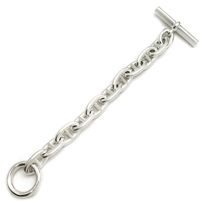 Hermes Bracelet Chaine D'ancre TGM Silver 925 Silver 10 Frames Star Ring Silver