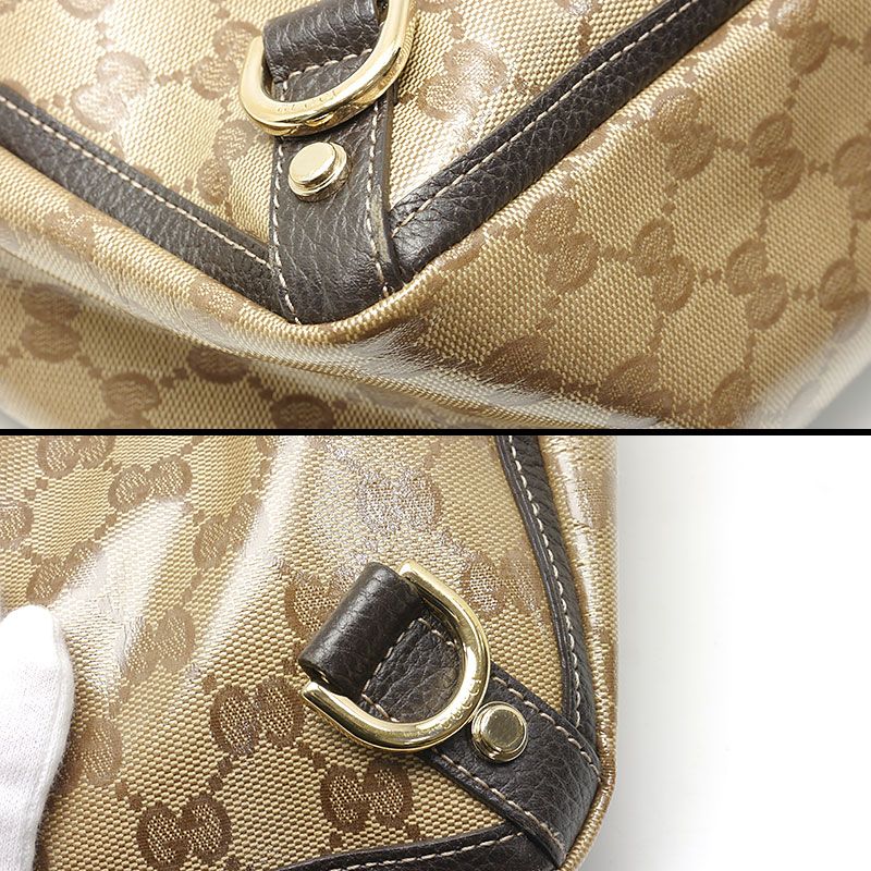Gucci Tote Bag 293580 GG Crystal Beige And Brown
