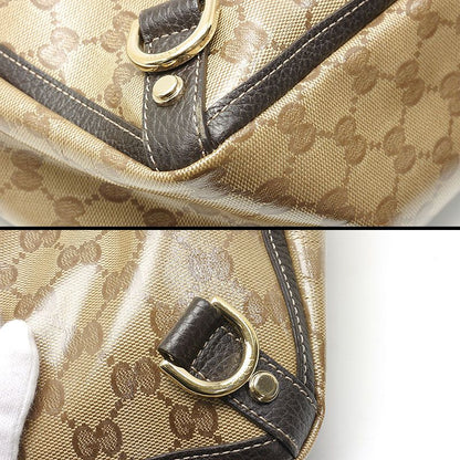 Gucci Tote Bag 293580 GG Crystal Beige And Brown
