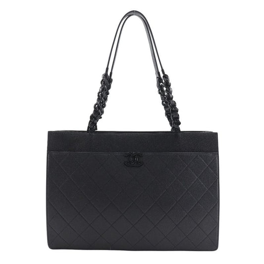 Chanel Large Shopping Matelasse As2304 Leather X Grained Calfskin Black Women's