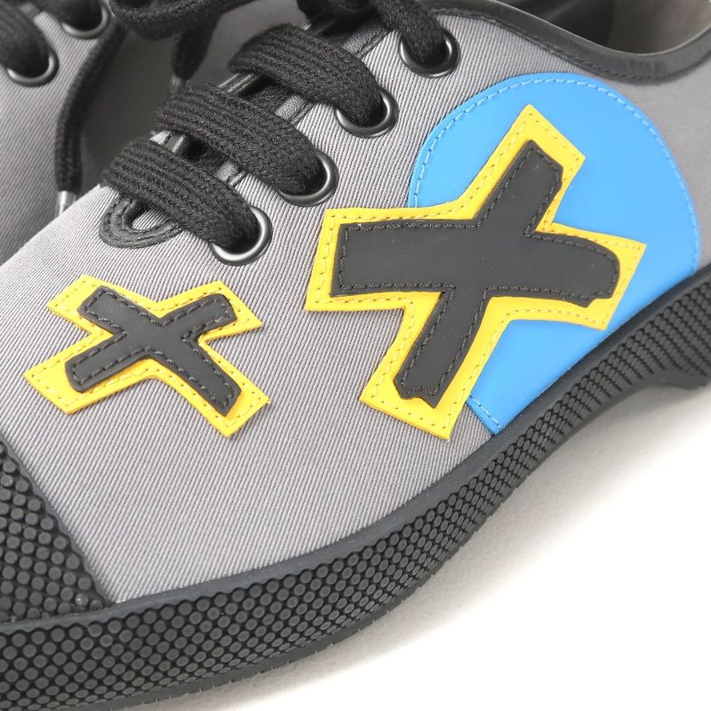 Prada Sneakers Size 5 1 2 Low Cut Rubber Wappen Leather Shoes 20250610 Ra5022