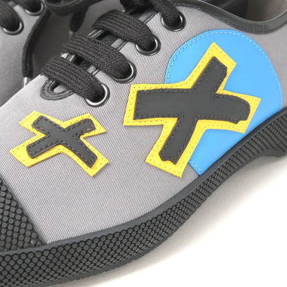 Prada Sneakers Size 5 1 2 Low Cut Rubber Wappen Leather Shoes 20250610 Ra5022