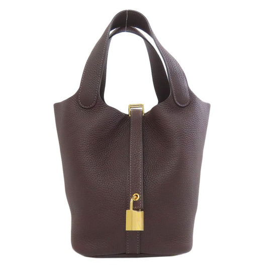 Hermes Picotin Lock PM Gold Hardware Handbag Taurillon Women