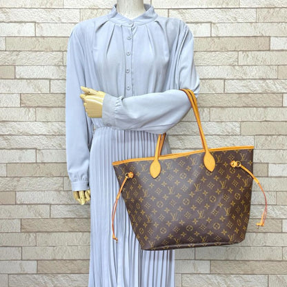 Louis Vuitton Neverfull MM Monogram Tote Bag Monogram Canvas M40156 Brown Women