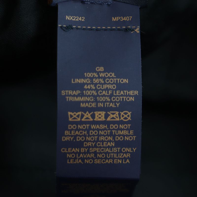 Louis Vuitton Mp3407 Casket Croco Malletier Hat Baseball Cap Black Purple Gold