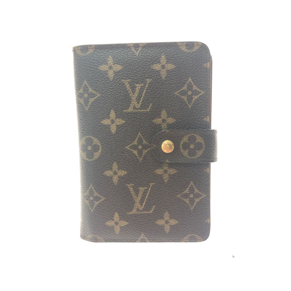 Louis Vuitton Women's Bifold Wallet Monogram Porte Papier Zip M61207 Brown