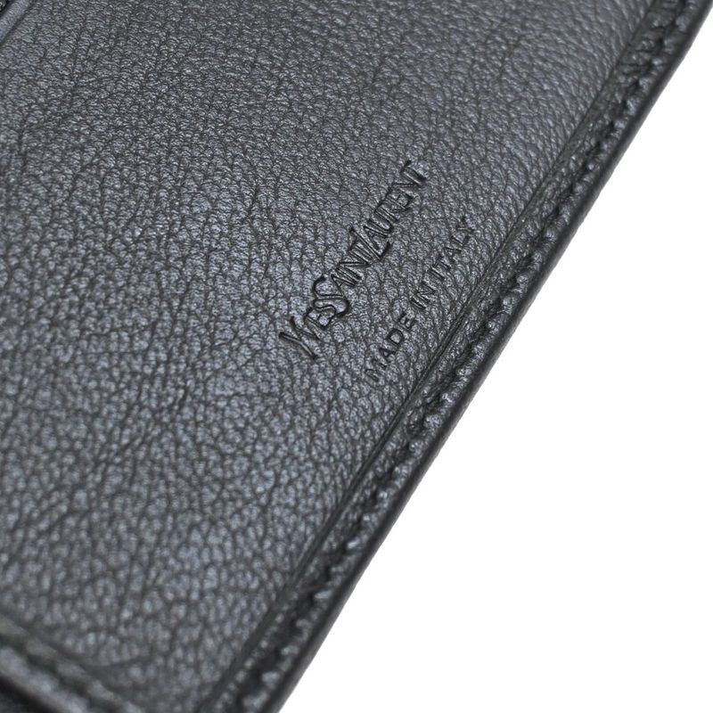 YVES Saint Laurent Yves Saint Laurent Compact Wallet Bifold Wallet Zipper Black
